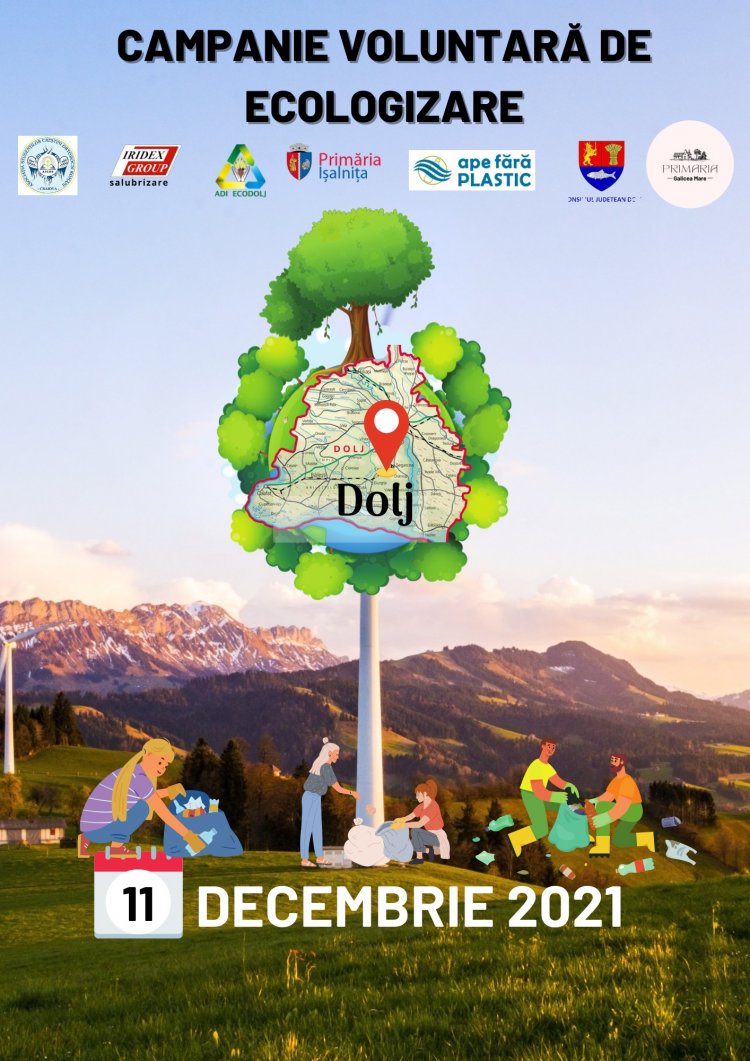Consiliul Judetean Dolj , Iridex si primariile din Isalnita si Galicea Mare realizeaza o ampla campanie de ecologizare !