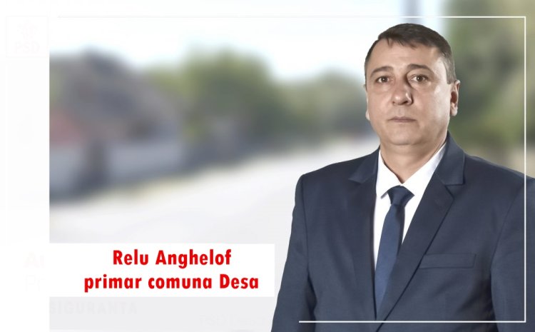 Primarul comunei Desa, Aurelian Anghelof: Anul începe cu vești bune. Prioritare: amenajarea centrului civic, canalizare și racorduri la canalizare