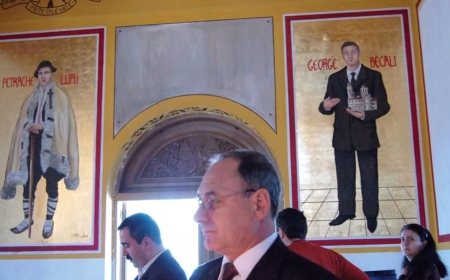 Petrache Lupu şi Gigi Becali, ctitorii Mănăstirii Maglavit