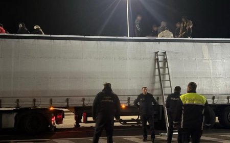 38 de migranți descoperiți la Calafat, ascunși într-un TIR